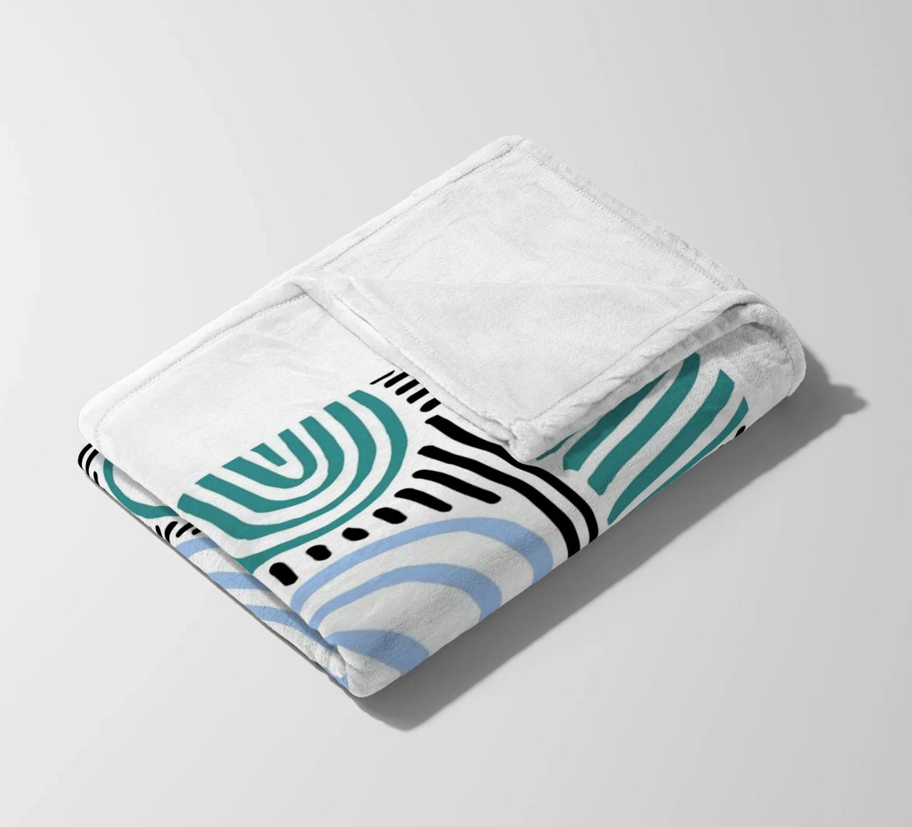 Freeform Abstract: linee e forme disegnate a mano, tendenza moderna A coperta in pile da NorwesClub
