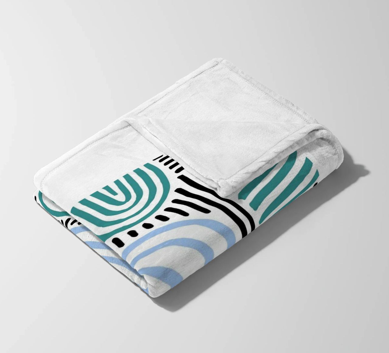 Freeform Abstract: linee e forme disegnate a mano, tendenza moderna A coperta in pile da NorwesClub