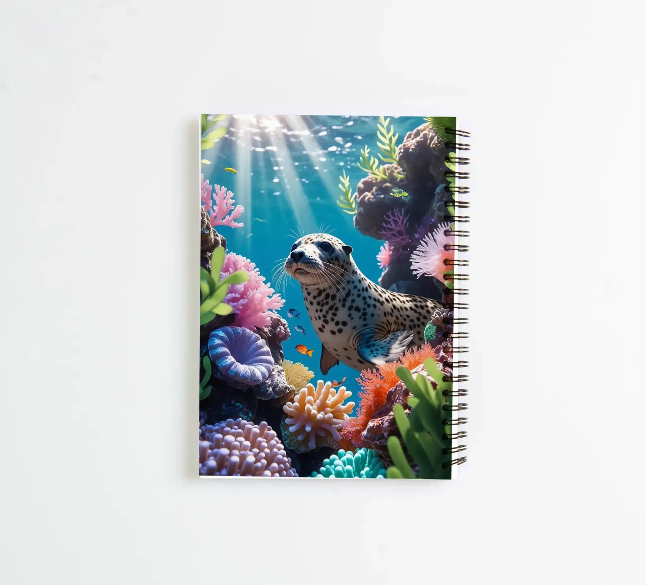🪸 🦭 Spotted Seal | Dreamscape of a Seal (2) carnet à spirale de Trinkets NL Design Studio