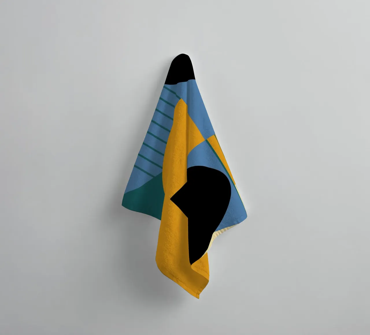 Bauhaus Color Blocks: Geometric Abstract, Modern Trend Art towel by NorwesClub