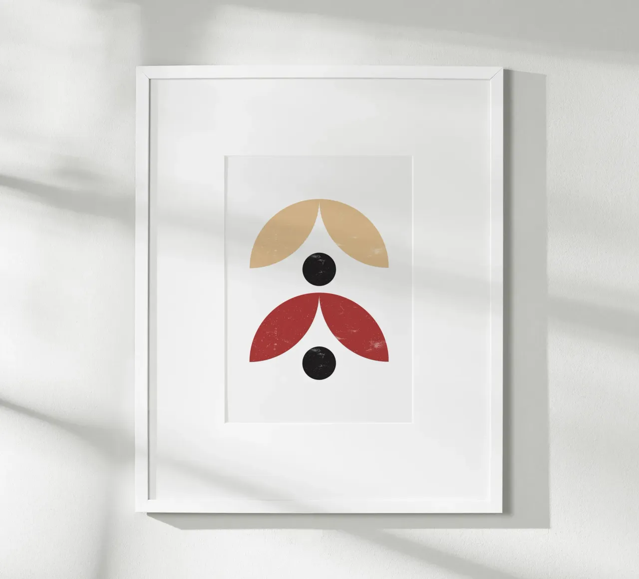 Organisch Bauhaus: Abstracte vormen, aardse & zwarte trendkunst poster van NorwesClub