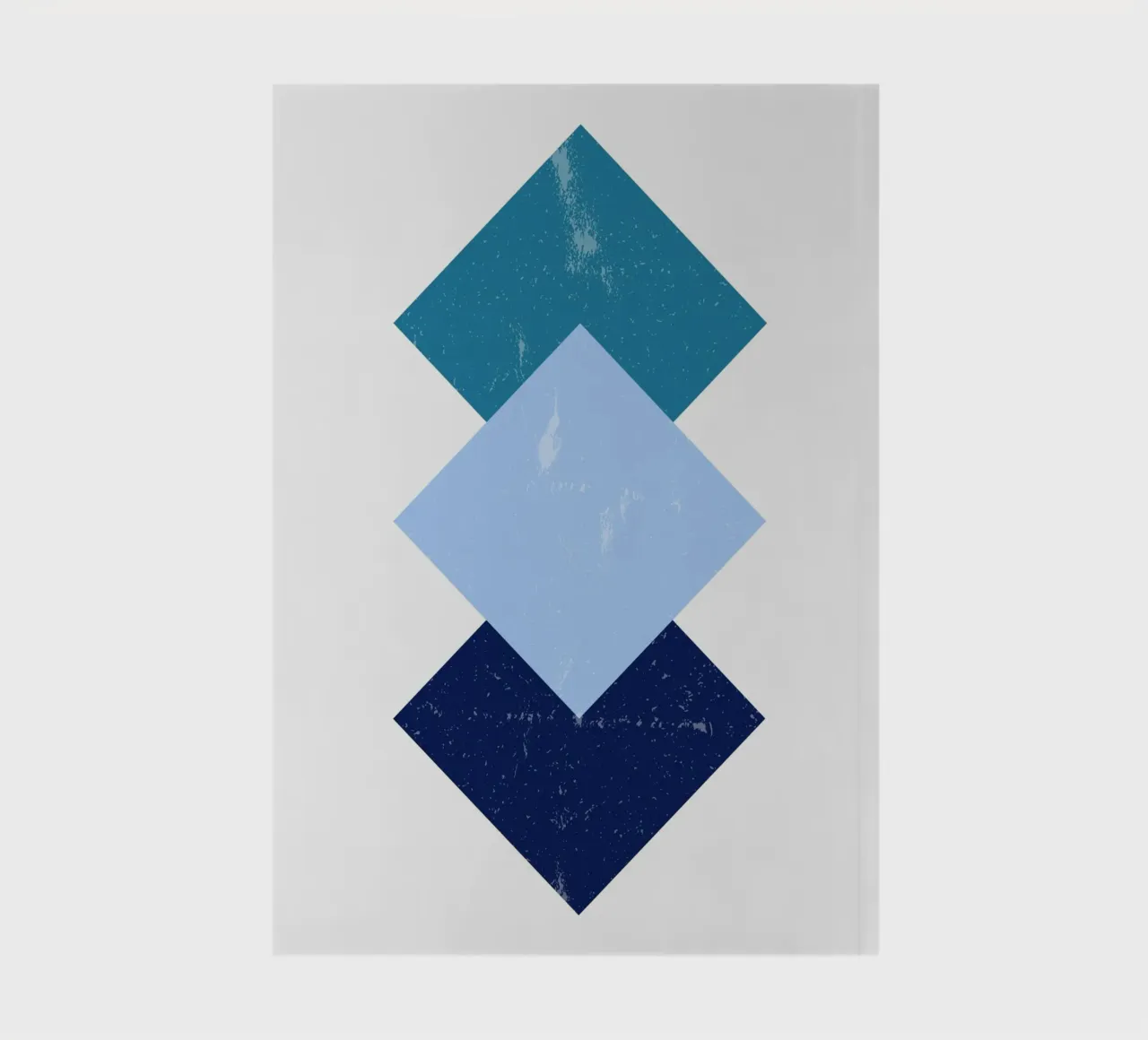 Blue Diamonds: Geometric Abstract, Textured Minimalist Art notebook by NorwesClub