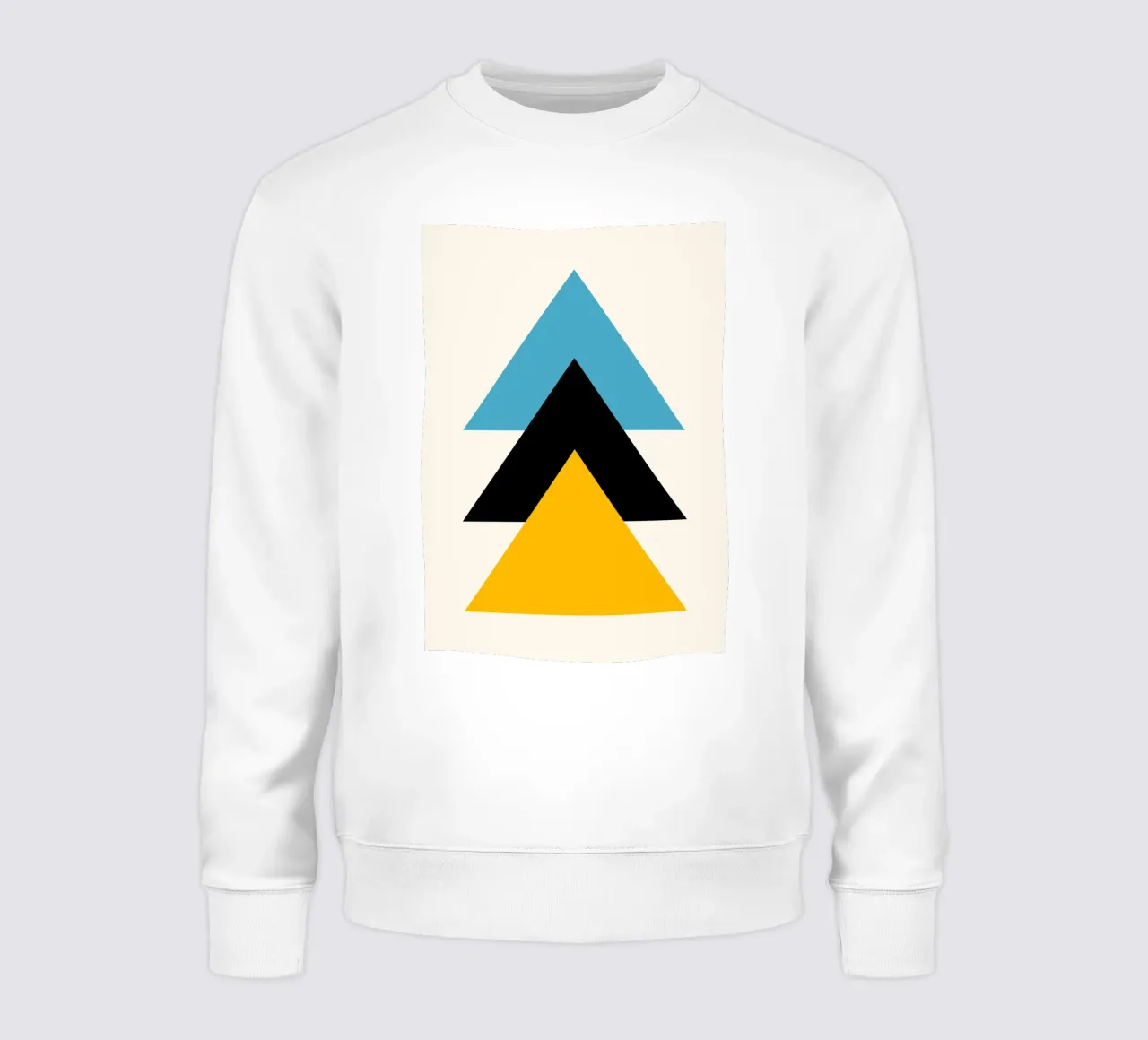 Ascension minimaliste : Triangles géométriques, Bleu Noir Jaune Ar sweat de NorwesClub