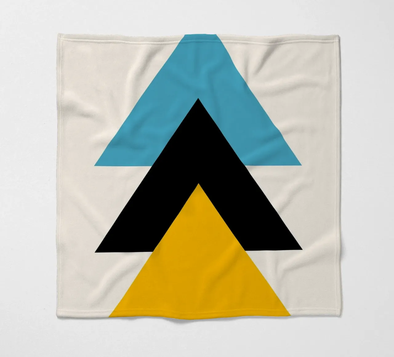 Ascension minimaliste : Triangles géométriques, Bleu Noir Jaune Ar plaid polaire de NorwesClub