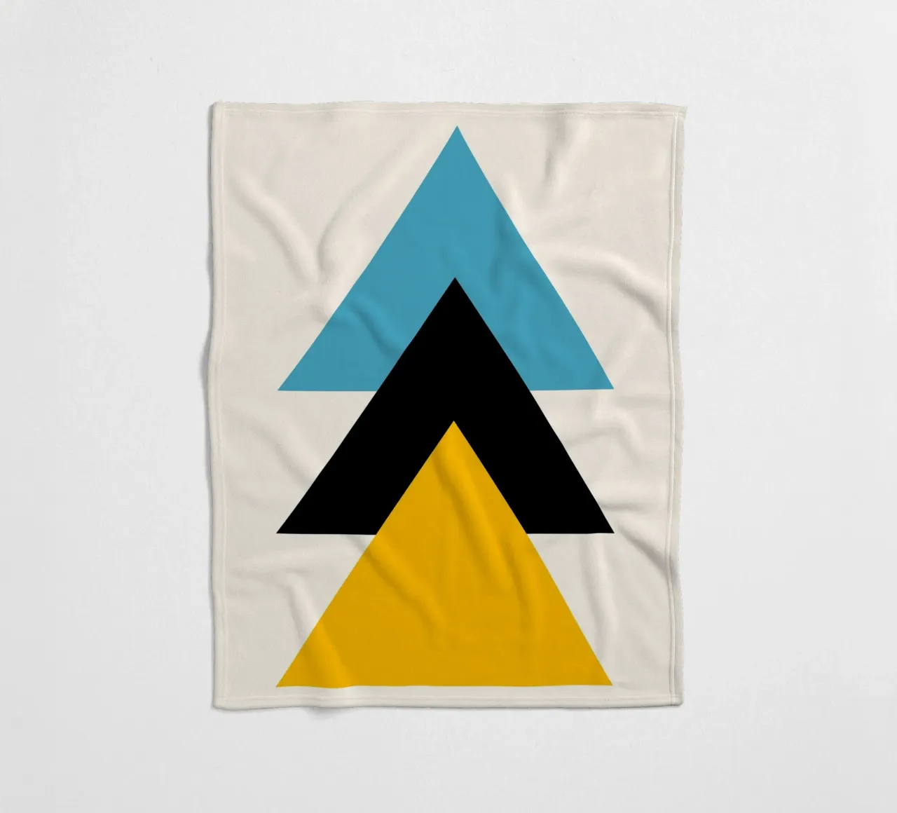 Ascension minimaliste : Triangles géométriques, Bleu Noir Jaune Ar plaid polaire de NorwesClub