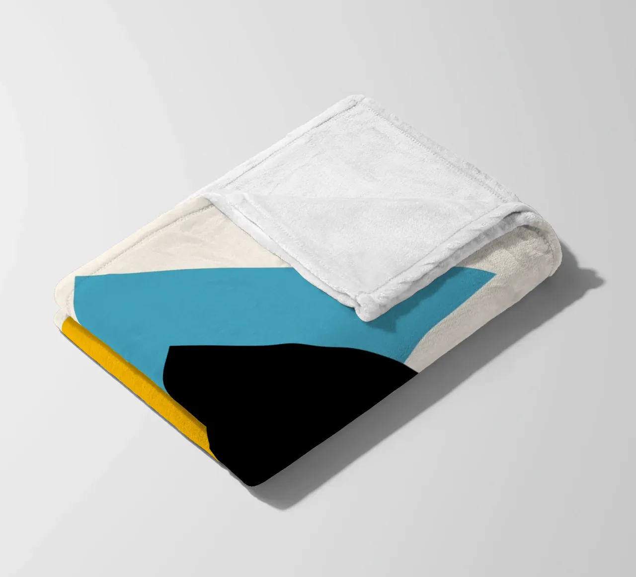 Ascension minimaliste : Triangles géométriques, Bleu Noir Jaune Ar plaid polaire de NorwesClub
