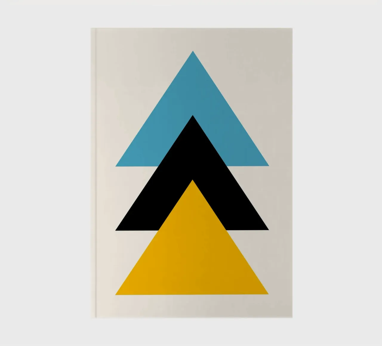 Ascension minimaliste : Triangles géométriques, Bleu Noir Jaune Ar carnet de notes de NorwesClub