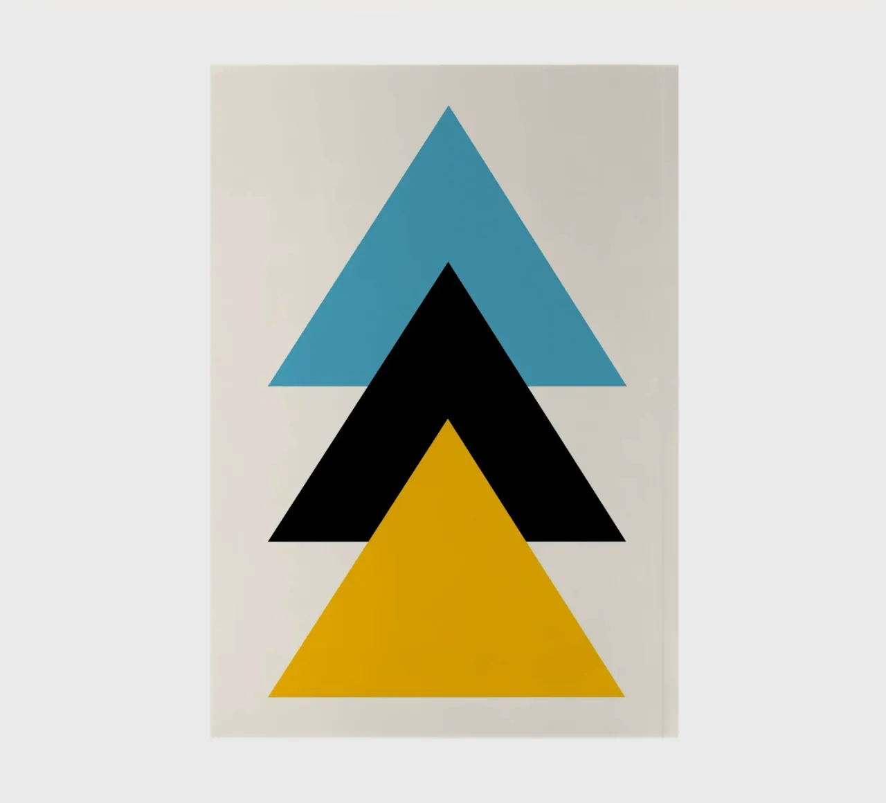Ascension minimaliste : Triangles géométriques, Bleu Noir Jaune Ar carnet de notes de NorwesClub