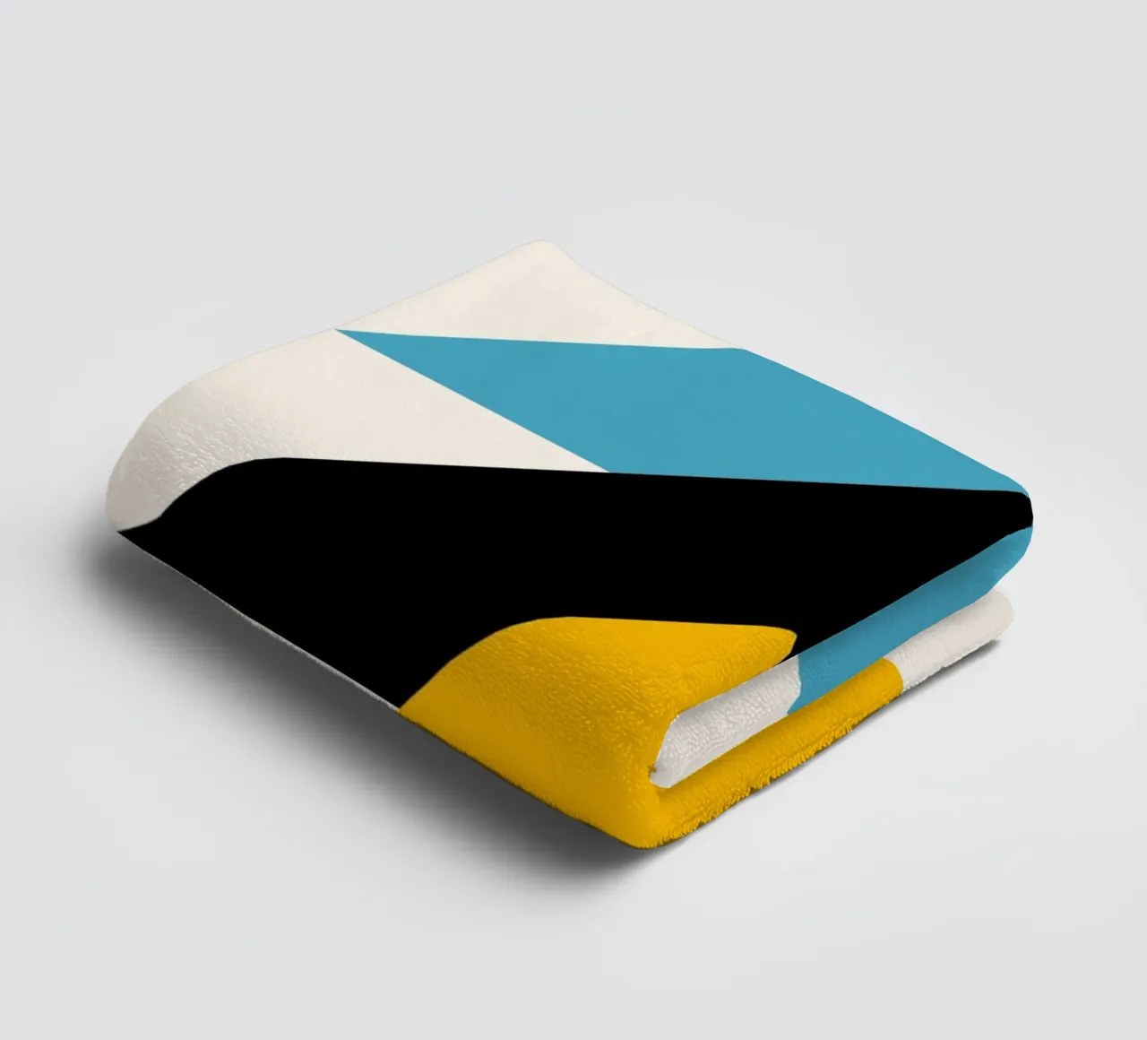 Ascension minimaliste : Triangles géométriques, Bleu Noir Jaune Ar serviette de bain de NorwesClub