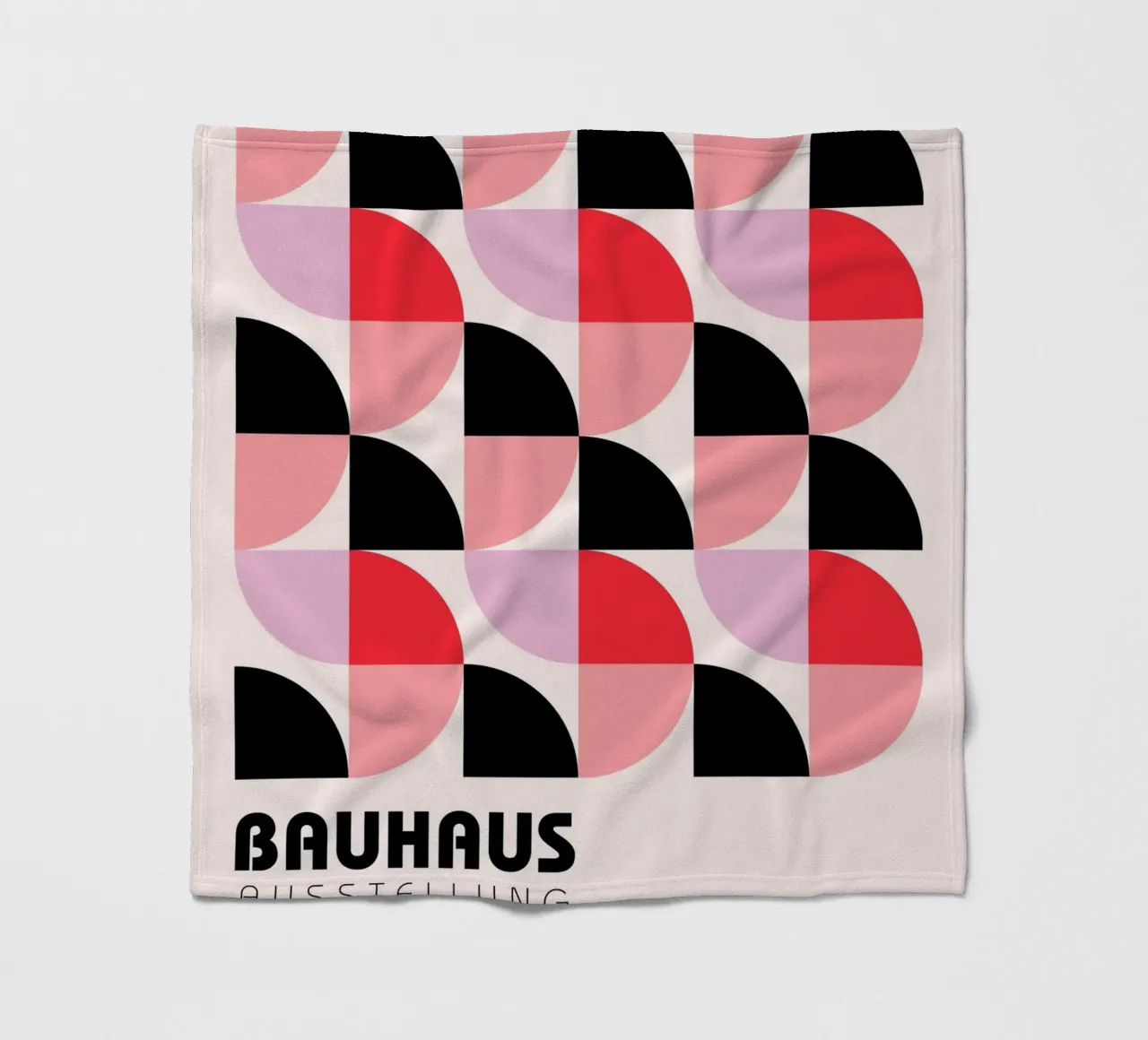 Mostra Bauhaus: astratto geometrico, rosa e rosso moderno A coperta in pile da NorwesClub