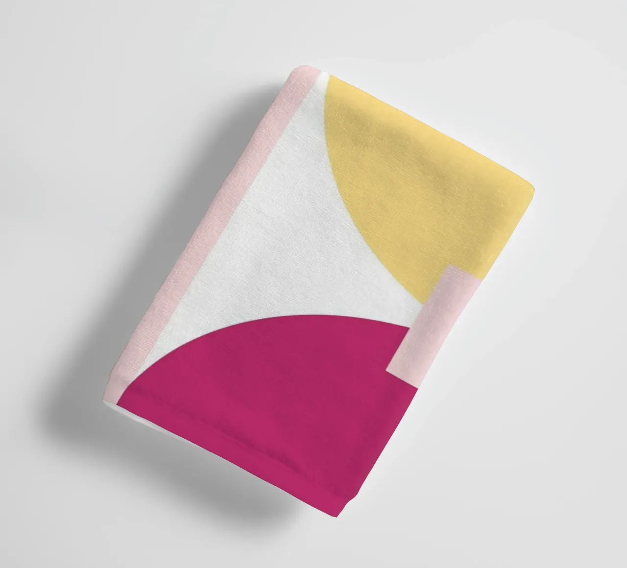 Geometric Pop: Roze & Zwart Abstract, Moderne Trend Kunstdruk badhanddoek van NorwesClub