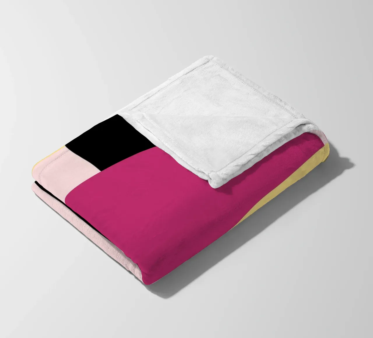 Geometric Pop : Pink & Black Abstract, Modern Trend Art Print plaid polaire de NorwesClub