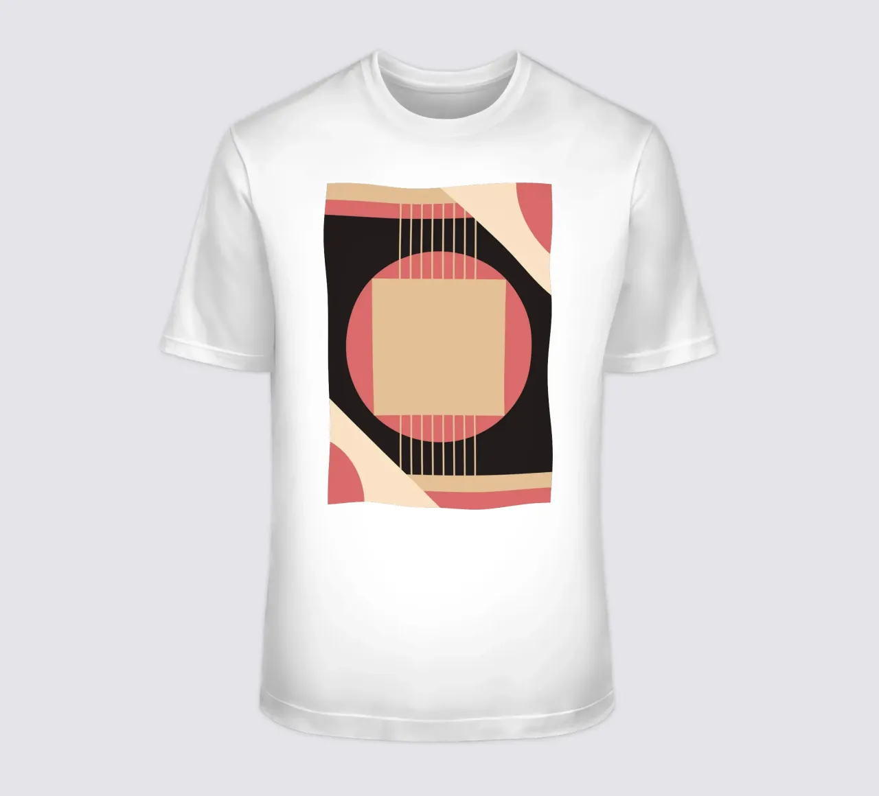 Geometrico di metà secolo: Rosa e nero astratto, linee moderne A t-shirt da NorwesClub
