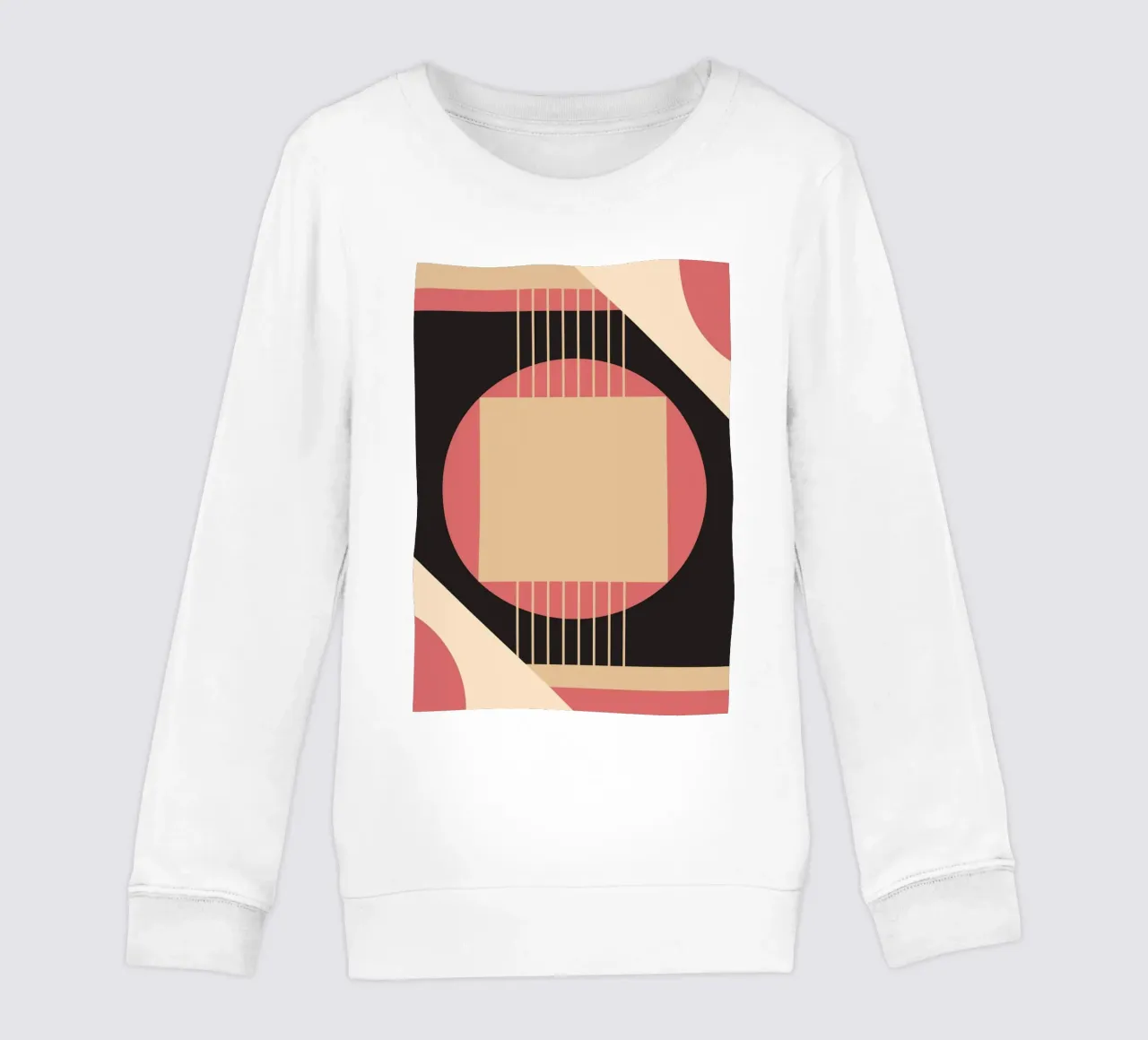 Geometrico di metà secolo: Rosa e nero astratto, linee moderne A felpa bambino da NorwesClub