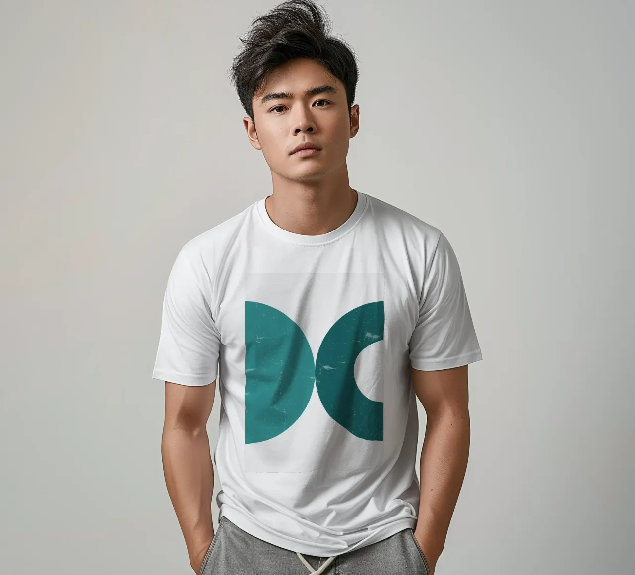 Abstract Circles: Textured Teal & Blue, Minimalist Modern Ar t-shirt by NorwesClub