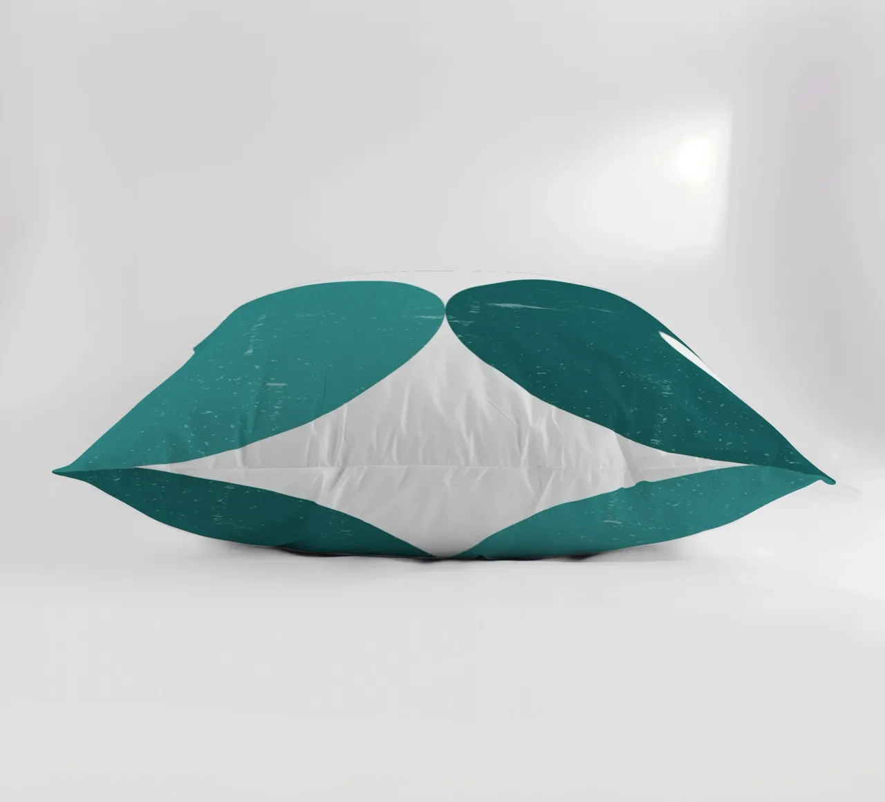 Abstract Circles: Textured Teal & Blue, Minimalist Modern Ar decorative cushion by NorwesClub