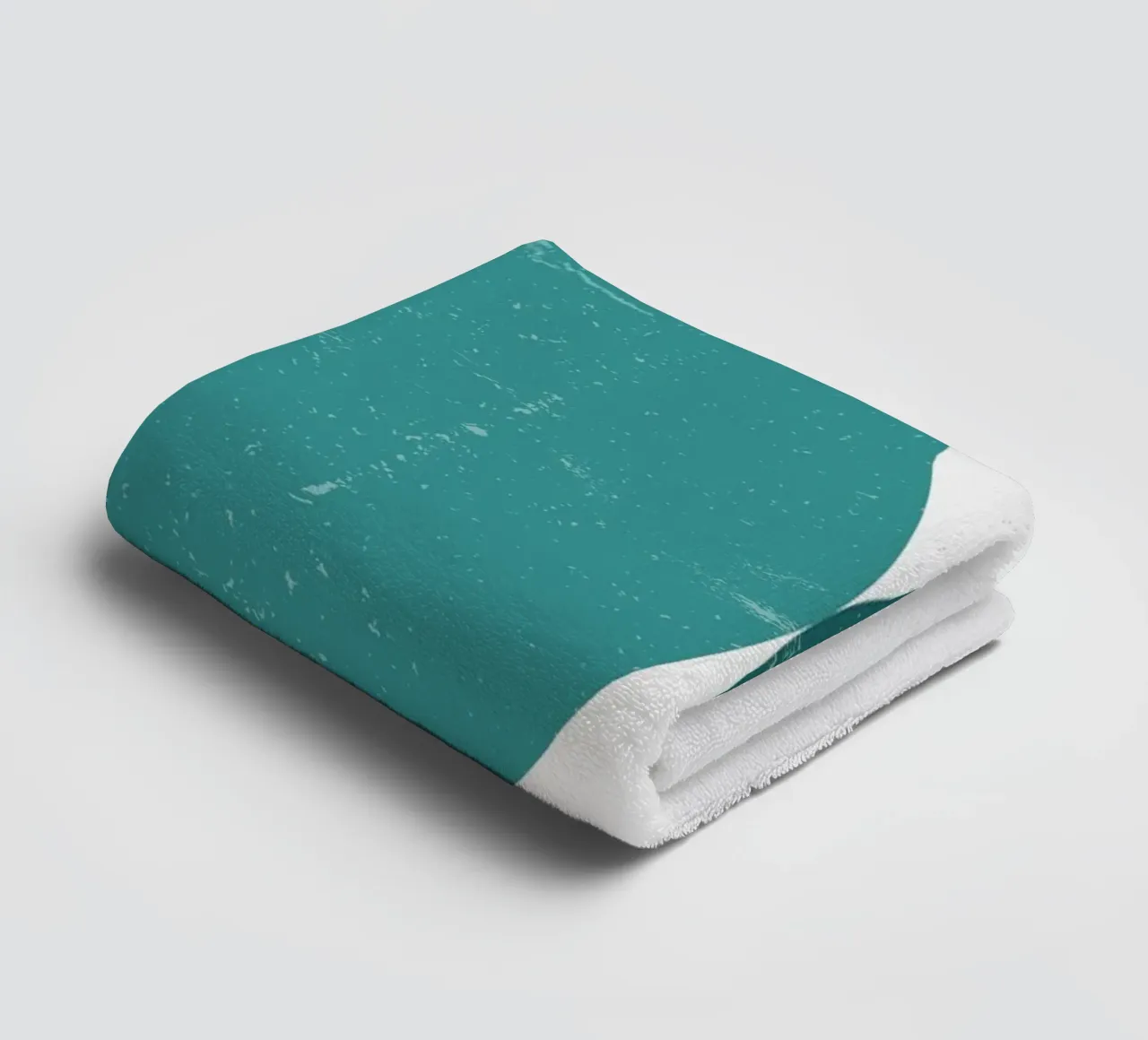 Abstract Circles: Textured Teal & Blue, Minimalist Modern Ar towel by NorwesClub