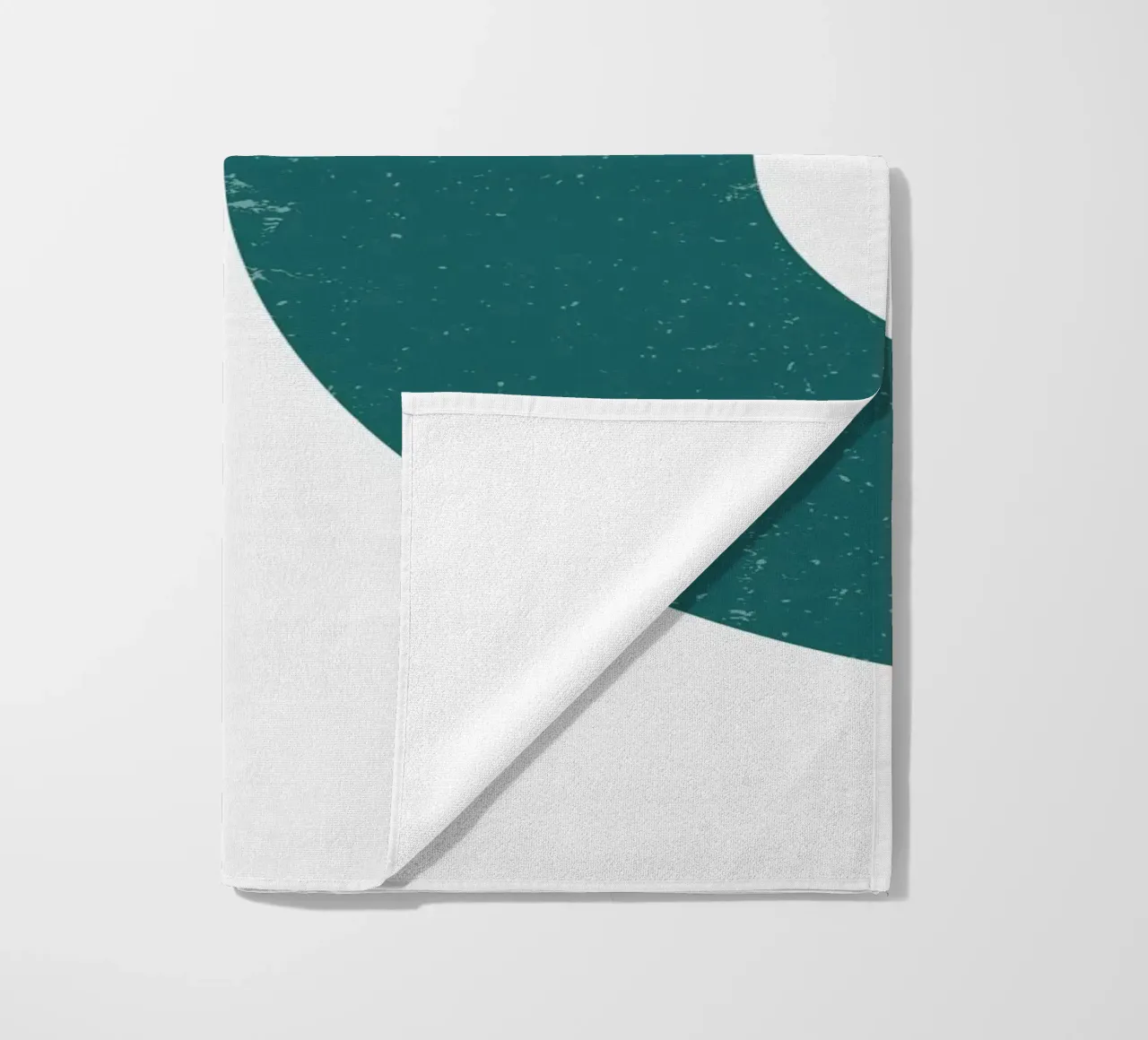 Abstract Circles: Textured Teal & Blue, Minimalist Modern Ar beach towel by NorwesClub