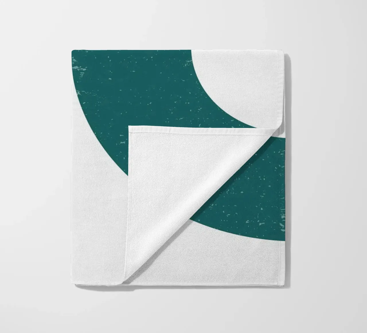 Abstract Circles: Textured Teal & Blue, Minimalist Modern Ar beach towel by NorwesClub