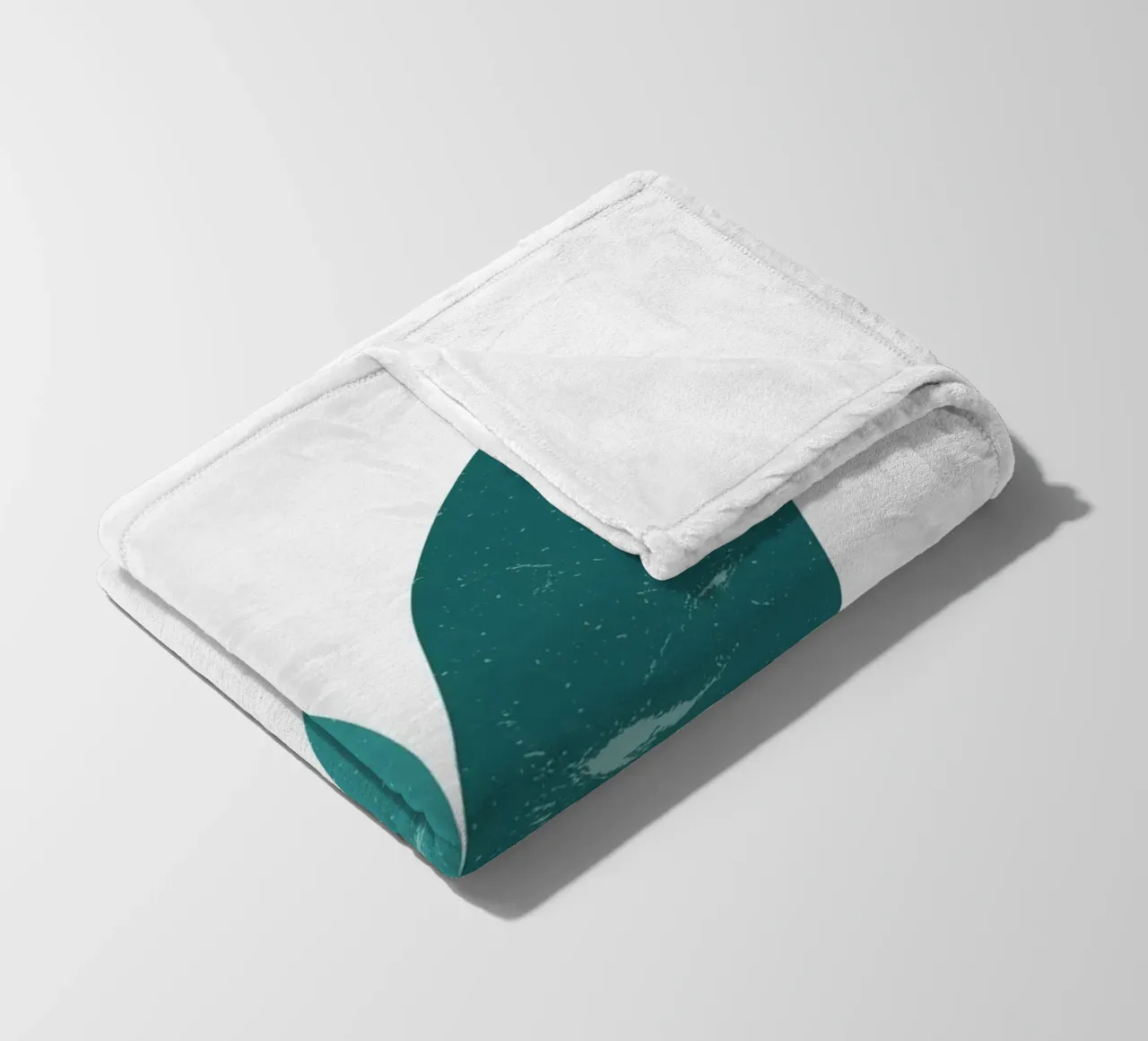 Abstrakte Kreise: Texturiert Teal & Blau, Minimalistisch Modern Ar Fleecedecke von NorwesClub