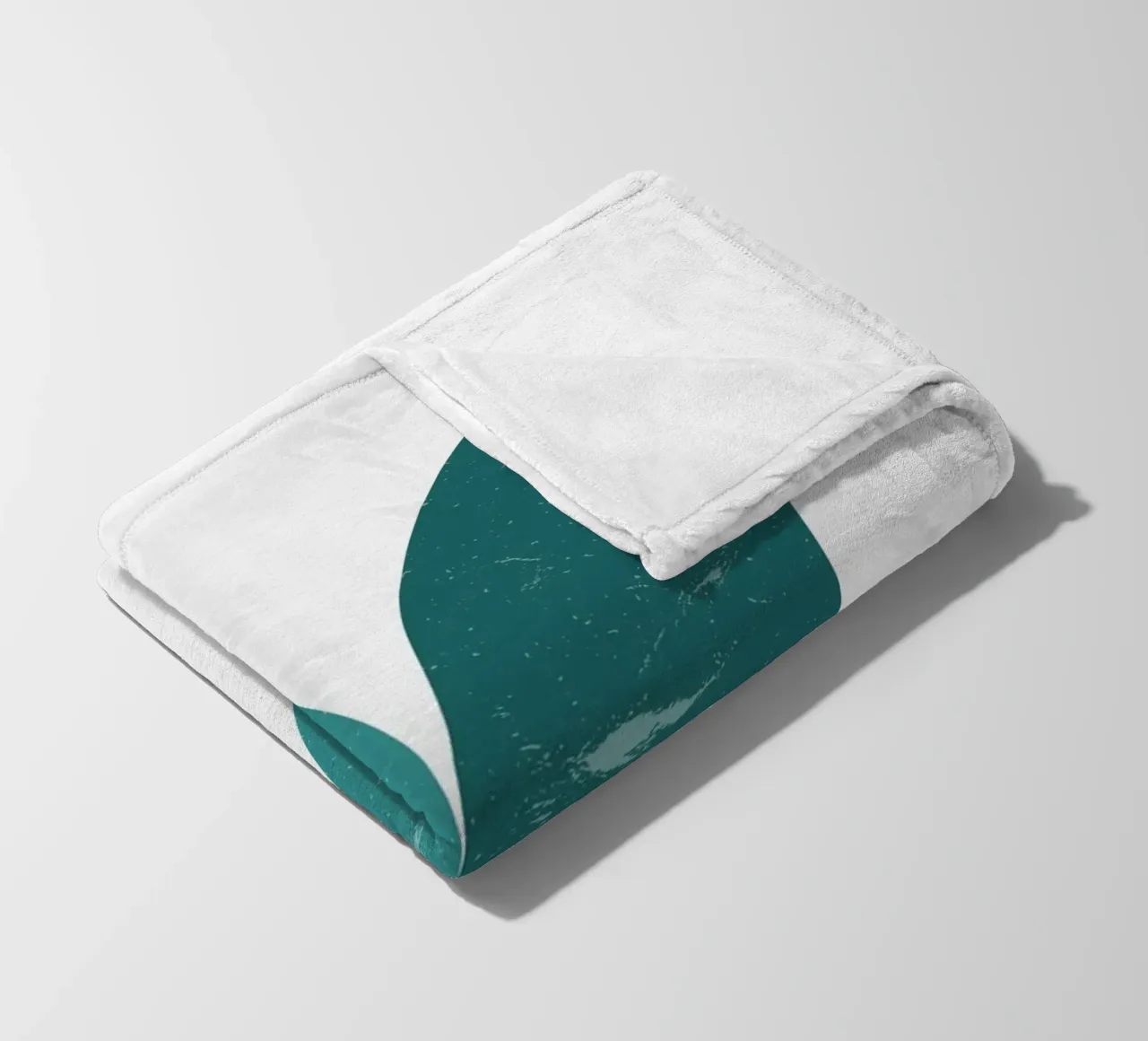 Abstrakte Kreise: Texturiert Teal & Blau, Minimalistisch Modern Ar Fleecedecke von NorwesClub