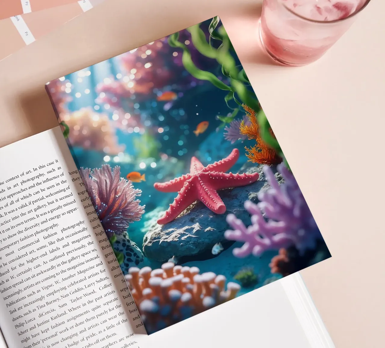 Starfish Red | Starlight on the Bottom notebook by Trinkets NL Design Studio