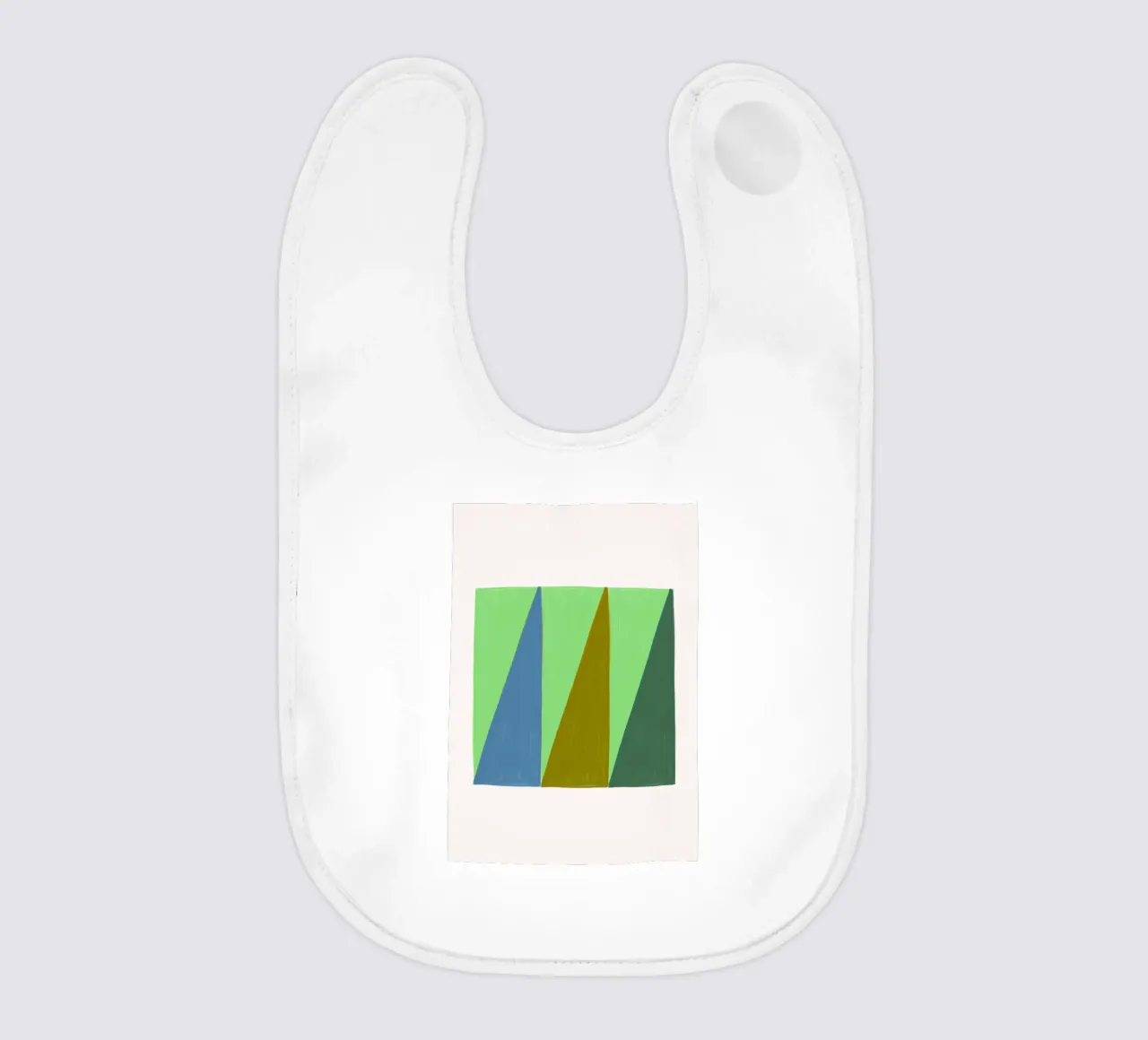 Stile James Little: Triangoli astratti, texture verde e blu bavaglino da NorwesClub