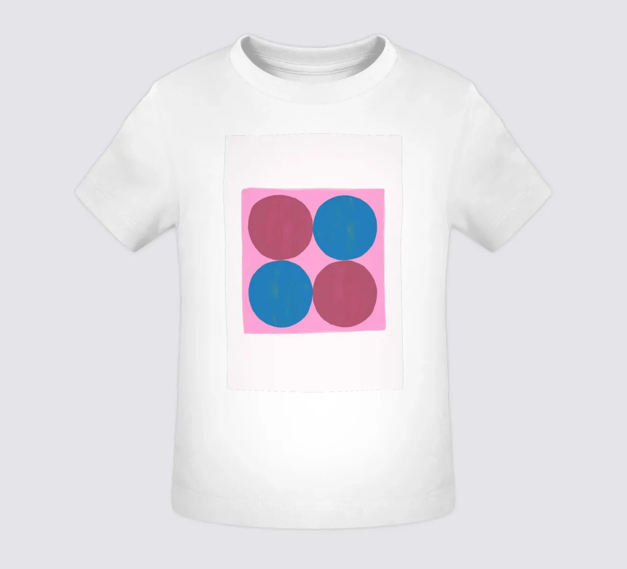Pop Art Dots: Quadrati rosa, blu e rossi, arte moderna strutturata maglietta neonato da NorwesClub