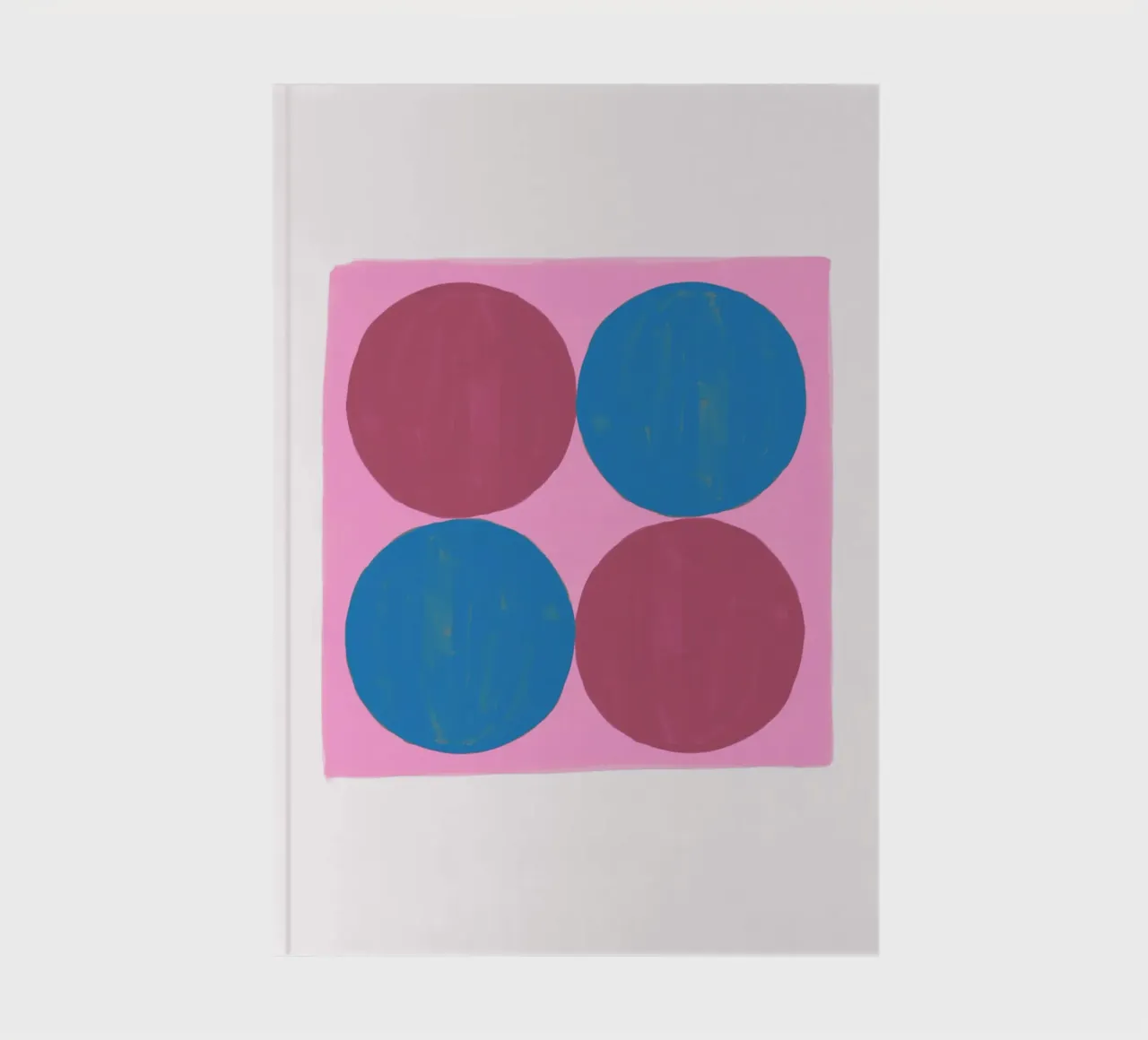 Pop Art Dots: Pink, Blue & Red Squares, Modern Textured Art notebook by NorwesClub