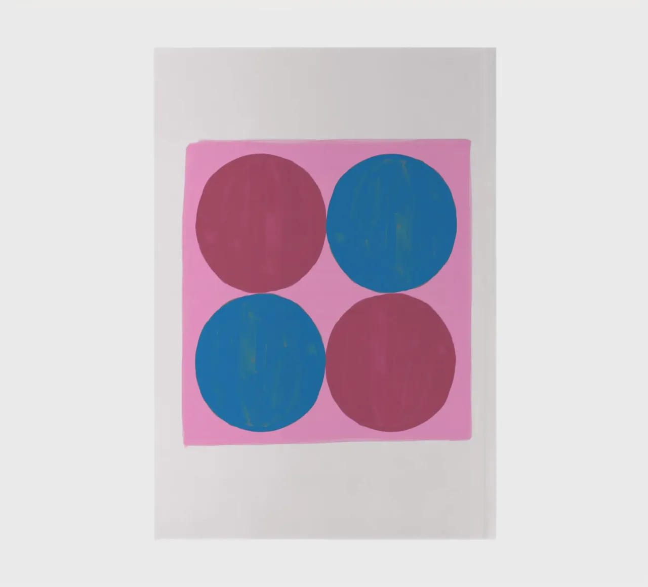 Pop Art Dots: Pink, Blue & Red Squares, Modern Textured Art notebook by NorwesClub