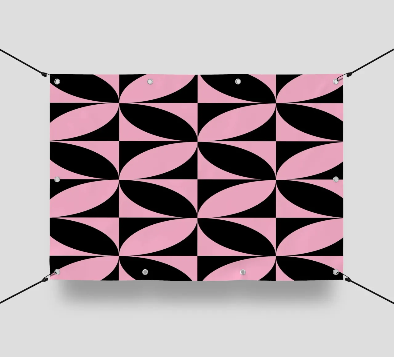 Pink Noir: Geometric Pattern, Modern Tessellation Art Print pvc cover by NorwesClub