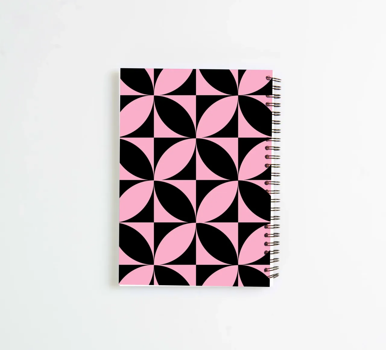 Pink Noir: Geometric Pattern, Modern Tessellation Art Print spiral notebook by NorwesClub