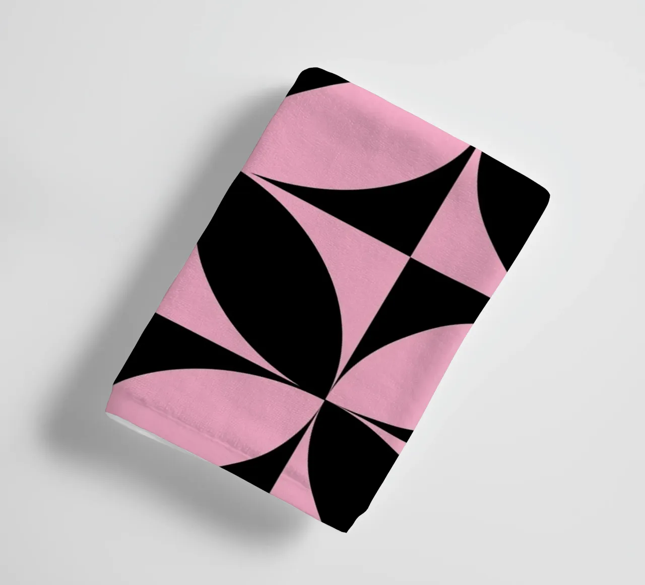 Pink Noir: Geometric Pattern, Modern Tessellation Art Print towel by NorwesClub