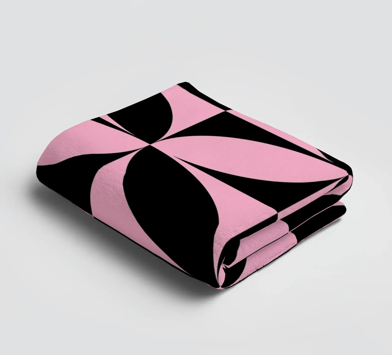 Pink Noir: Geometric Pattern, Modern Tessellation Art Print towel by NorwesClub