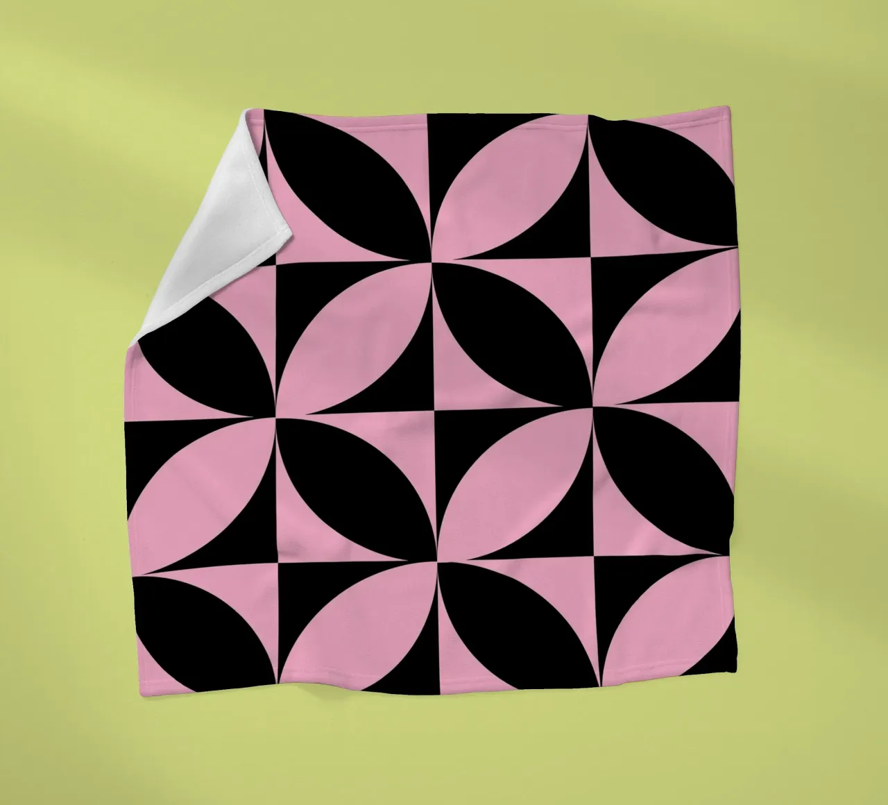 Pink Noir: Geometric Pattern, Modern Tessellation Art Print fleece blanket by NorwesClub