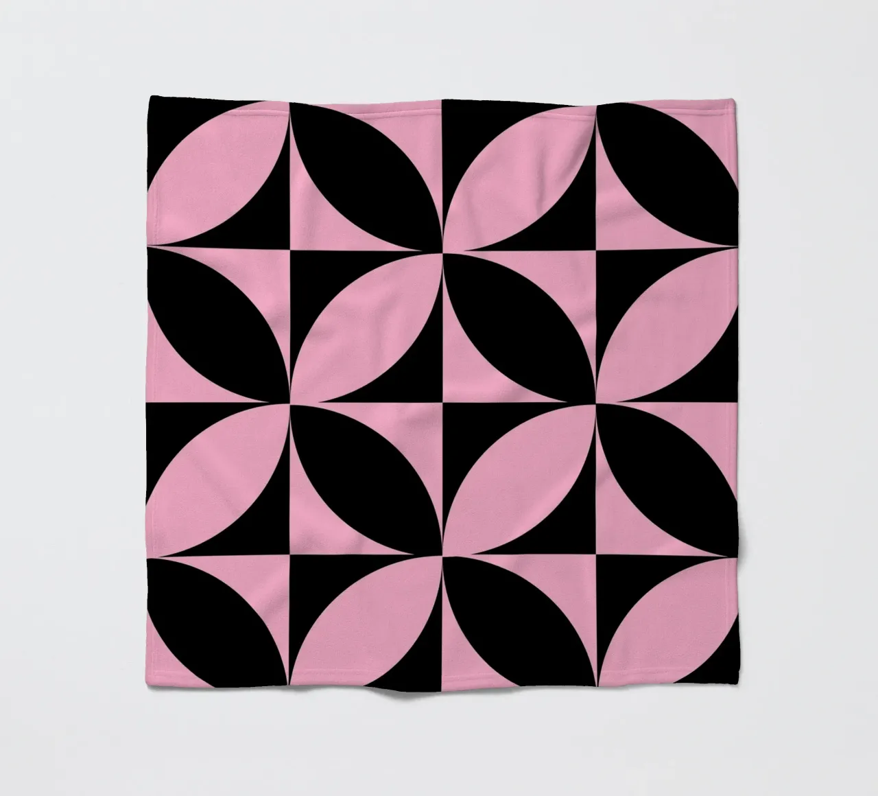 Pink Noir: Geometric Pattern, Modern Tessellation Art Print fleece blanket by NorwesClub