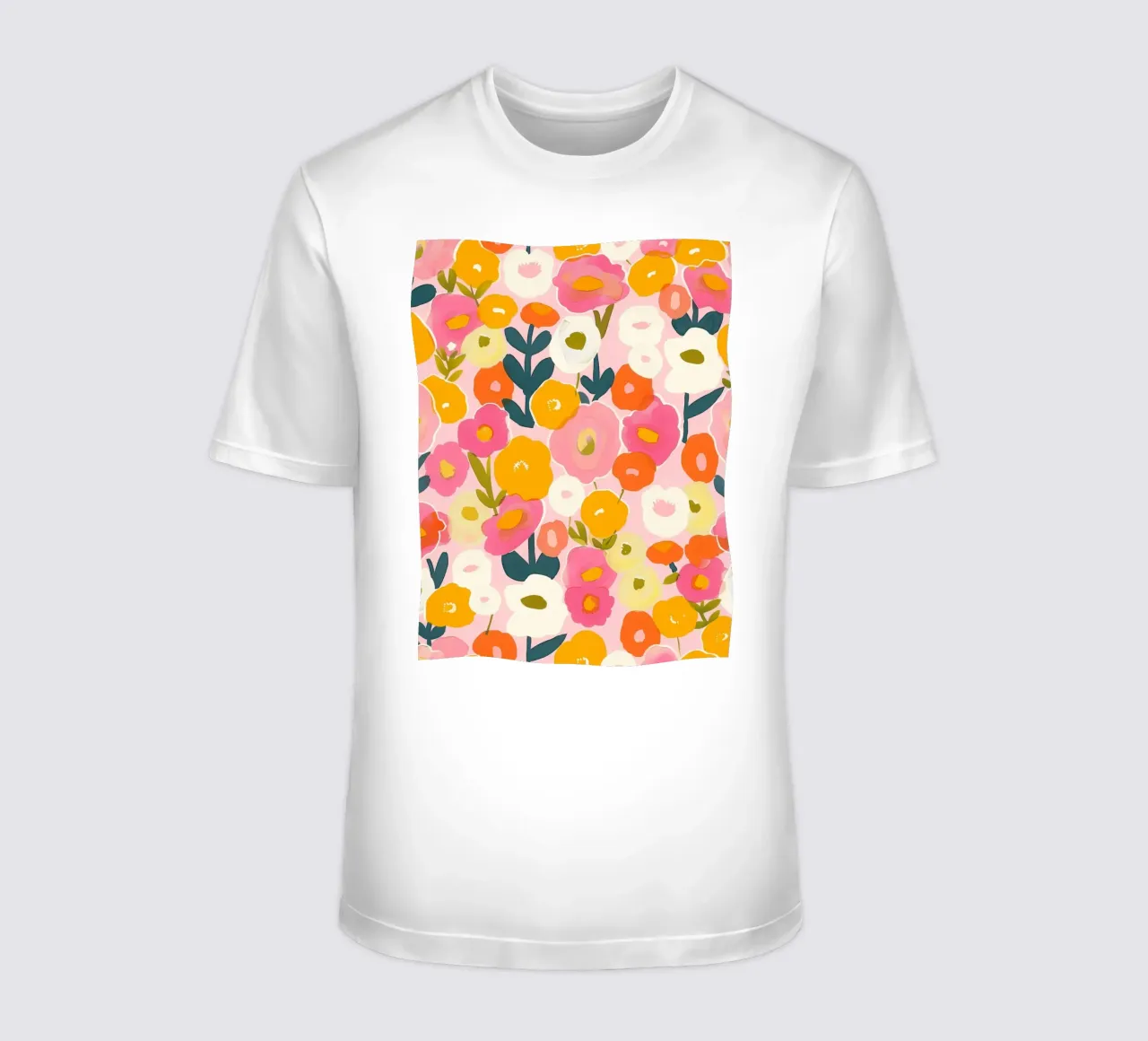 Kleurrijke Boho Papaver Tuin Botanisch Bloemen Abstract Bloemen t-shirt van Gentle Echoes Art