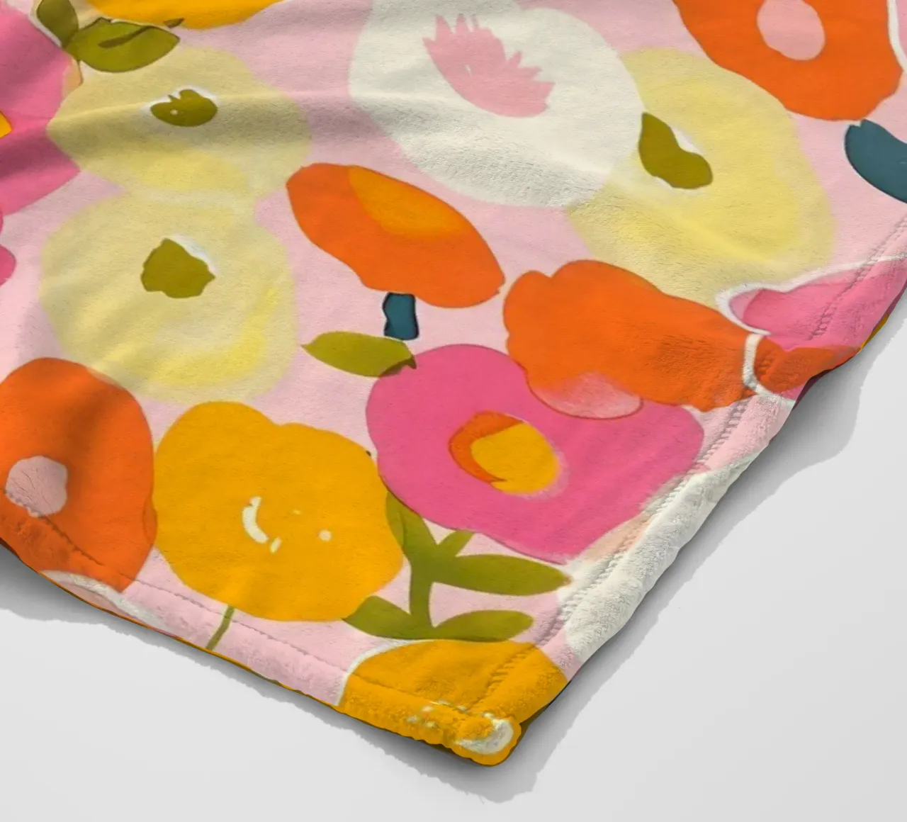 Colorato Boho Papavero Giardino Botanico Floreale Astratto Fiori coperta in pile da Gentle Echoes Art
