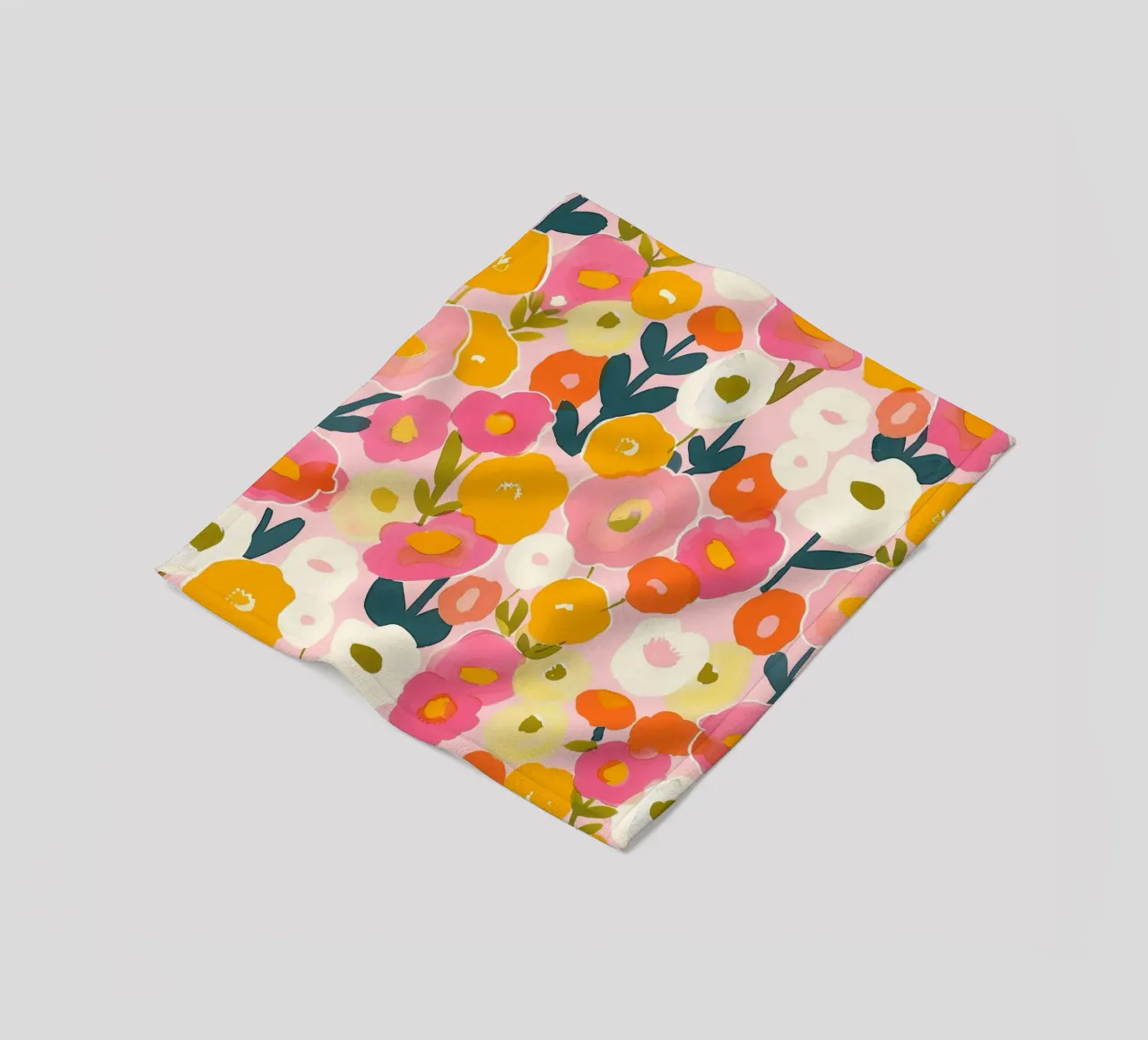 Colorato Boho Papavero Giardino Botanico Floreale Astratto Fiori coperta in pile da Gentle Echoes Art