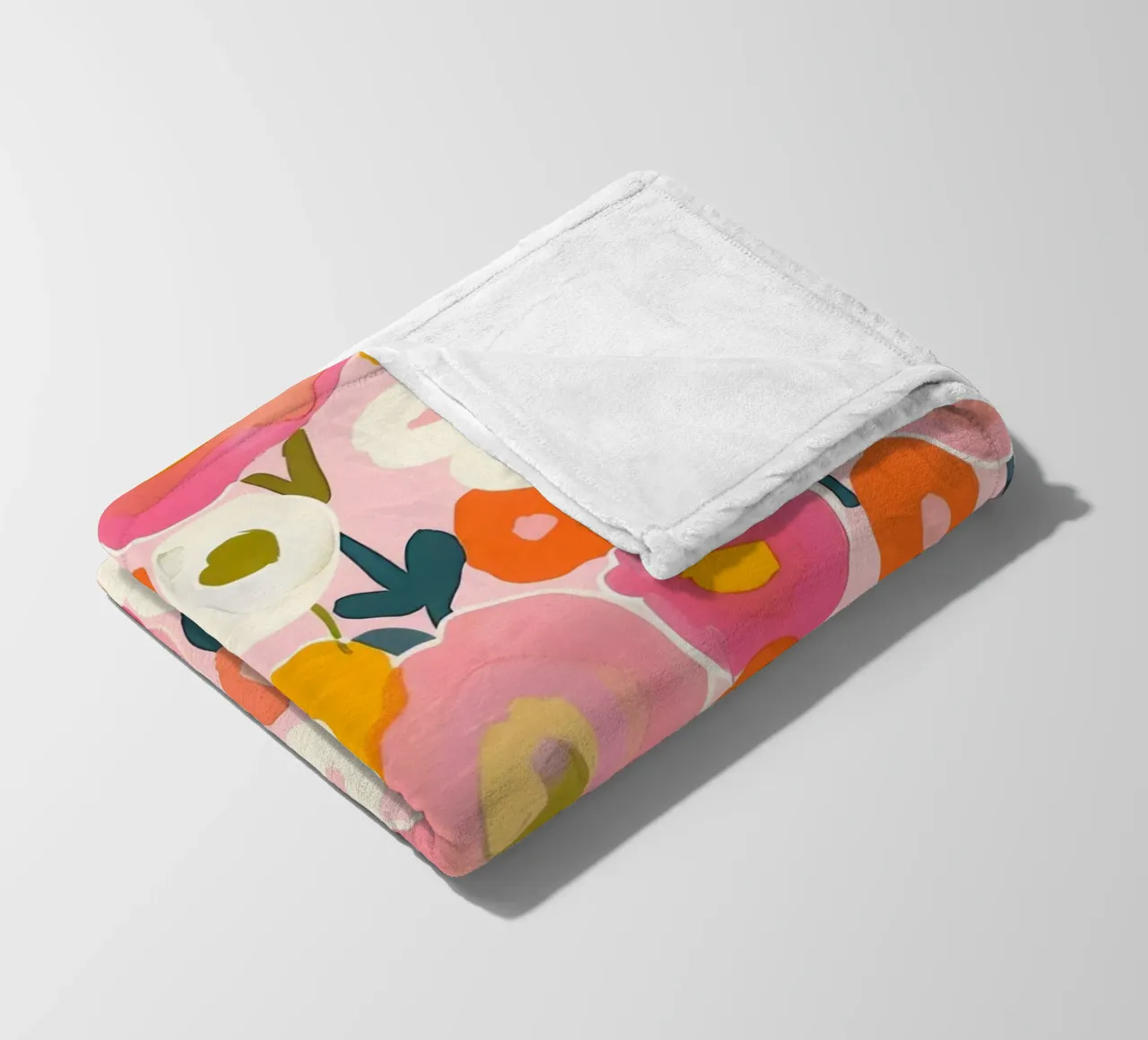 Colorato Boho Papavero Giardino Botanico Floreale Astratto Fiori coperta in pile da Gentle Echoes Art