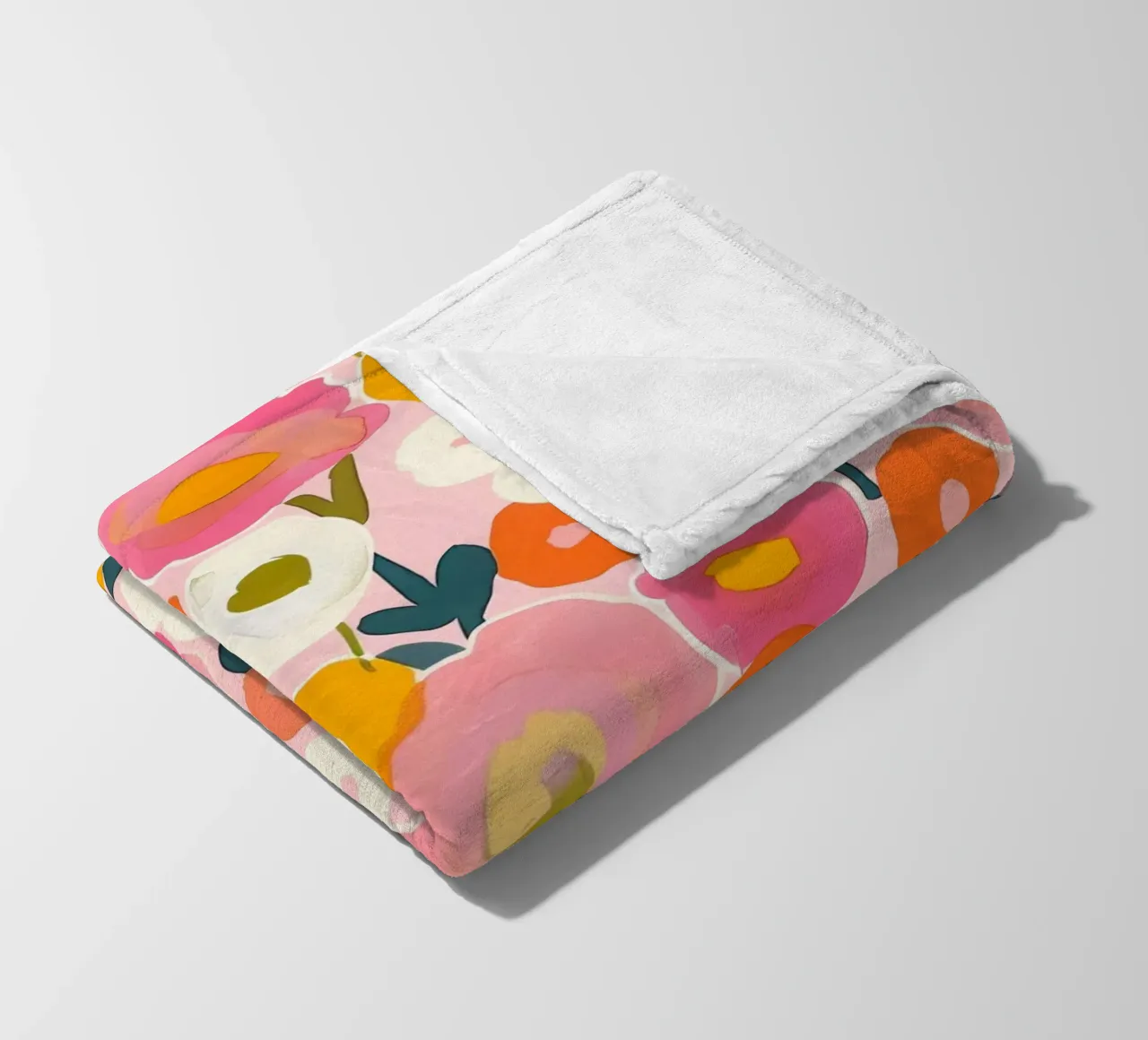 Colorato Boho Papavero Giardino Botanico Floreale Astratto Fiori coperta in pile da Gentle Echoes Art