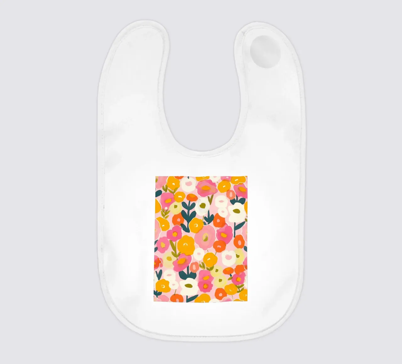 Colorato Boho Papavero Giardino Botanico Floreale Astratto Fiori bavaglino da Gentle Echoes Art