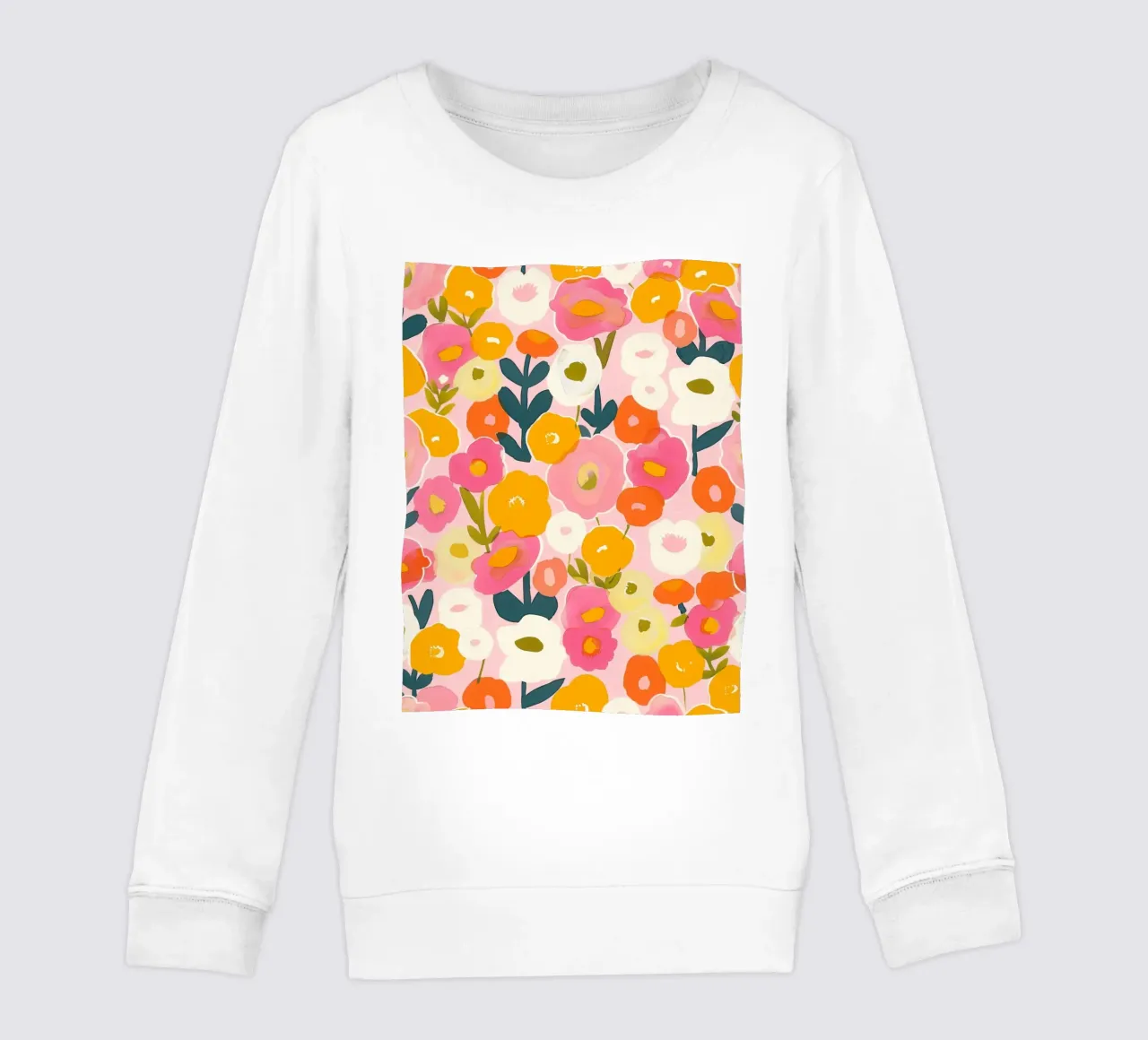 Colorato Boho Papavero Giardino Botanico Floreale Astratto Fiori felpa bambino da Gentle Echoes Art