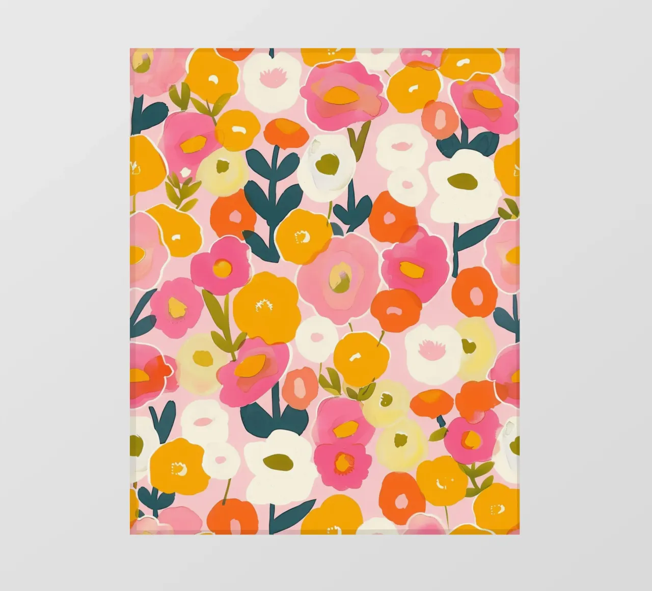 Colorato Boho Papavero Giardino Botanico Floreale Astratto Fiori pellicola backlit da Gentle Echoes Art