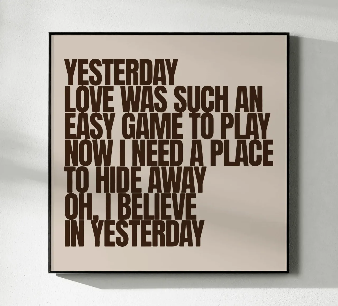 Yesterday (The Beatles) plexiglass da Gunawan Rb