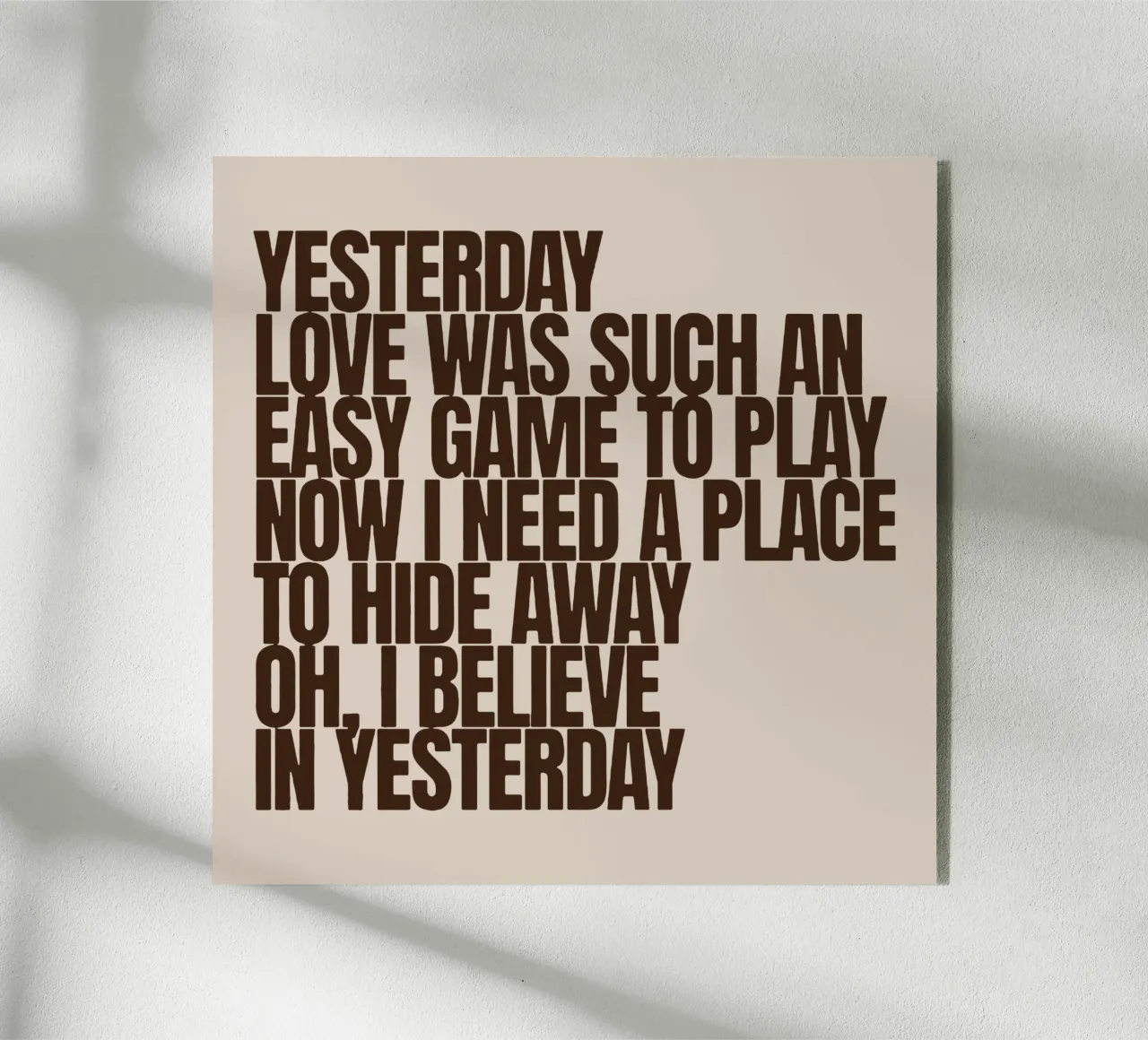 Yesterday (The Beatles) plexiglass da Gunawan Rb