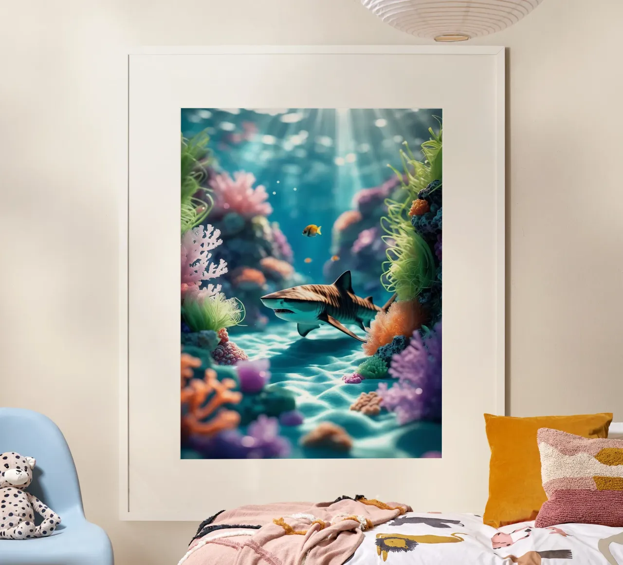 🪸🦈 Tiger Shark | Shadow in the Reef hahnemühle de Trinkets NL Design Studio