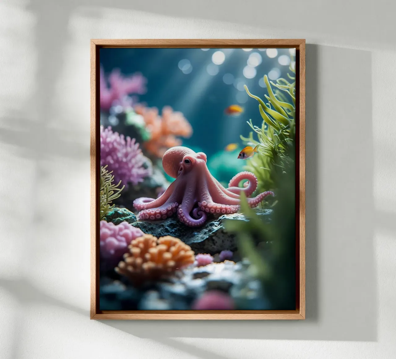 🪸🐙 Octopus | Soft pink encounter (3) canvas by Trinkets NL Design Studio