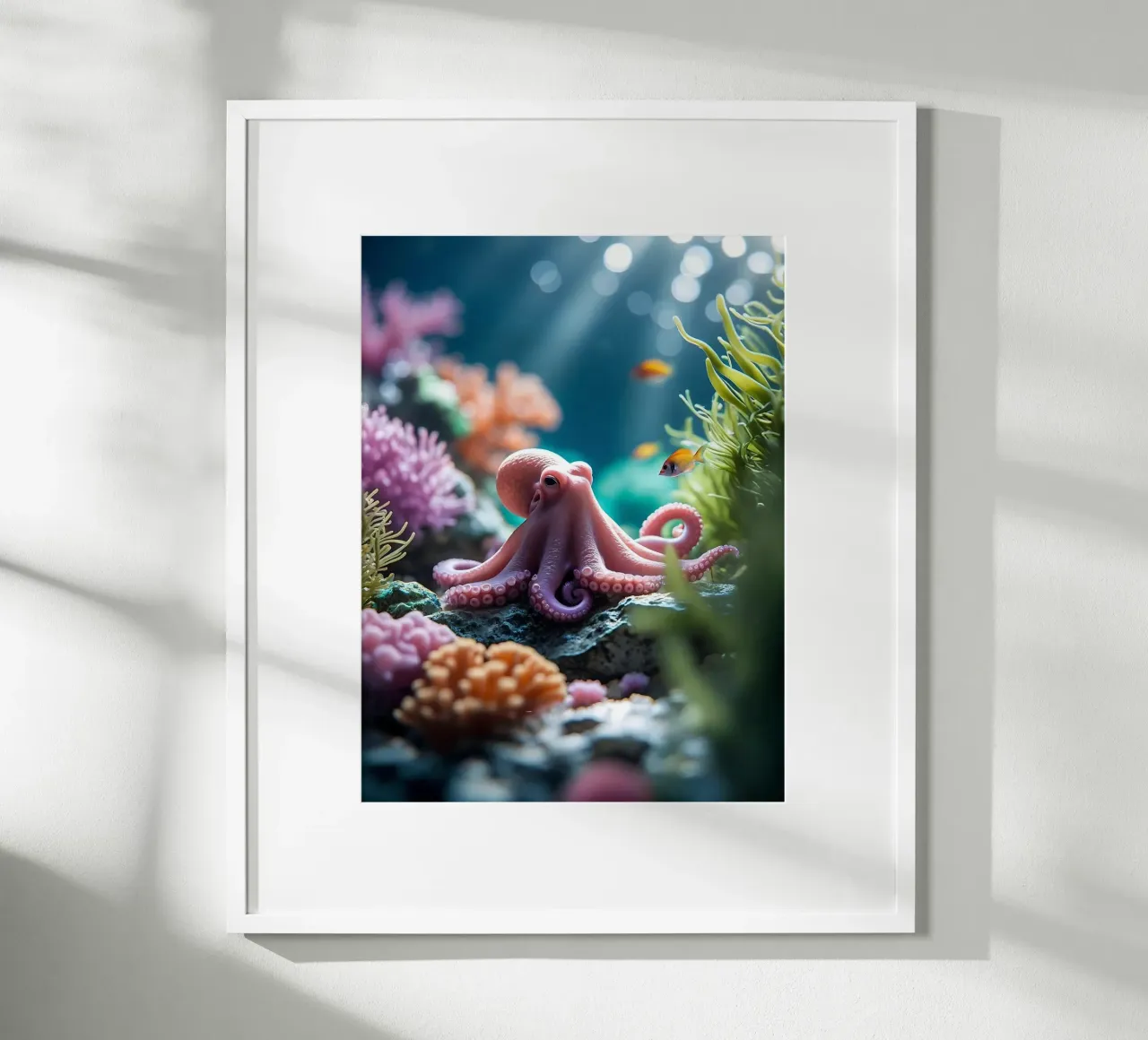 🪸🐙 Polpo | Incontro morbido e rosa (3) poster da Trinkets NL Design Studio