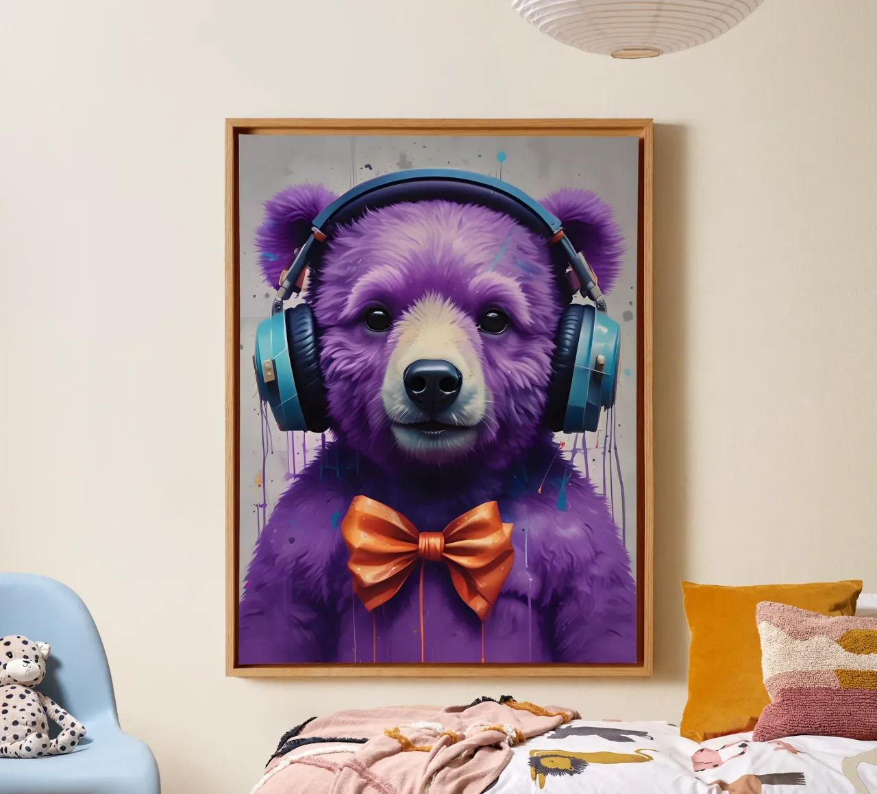 DJ violet Beren-schattig canvas met Baklijst van MakArena